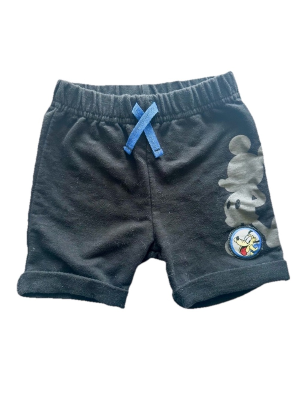 Disney Black Shorts with Blue Drawstring and Mickey Detail